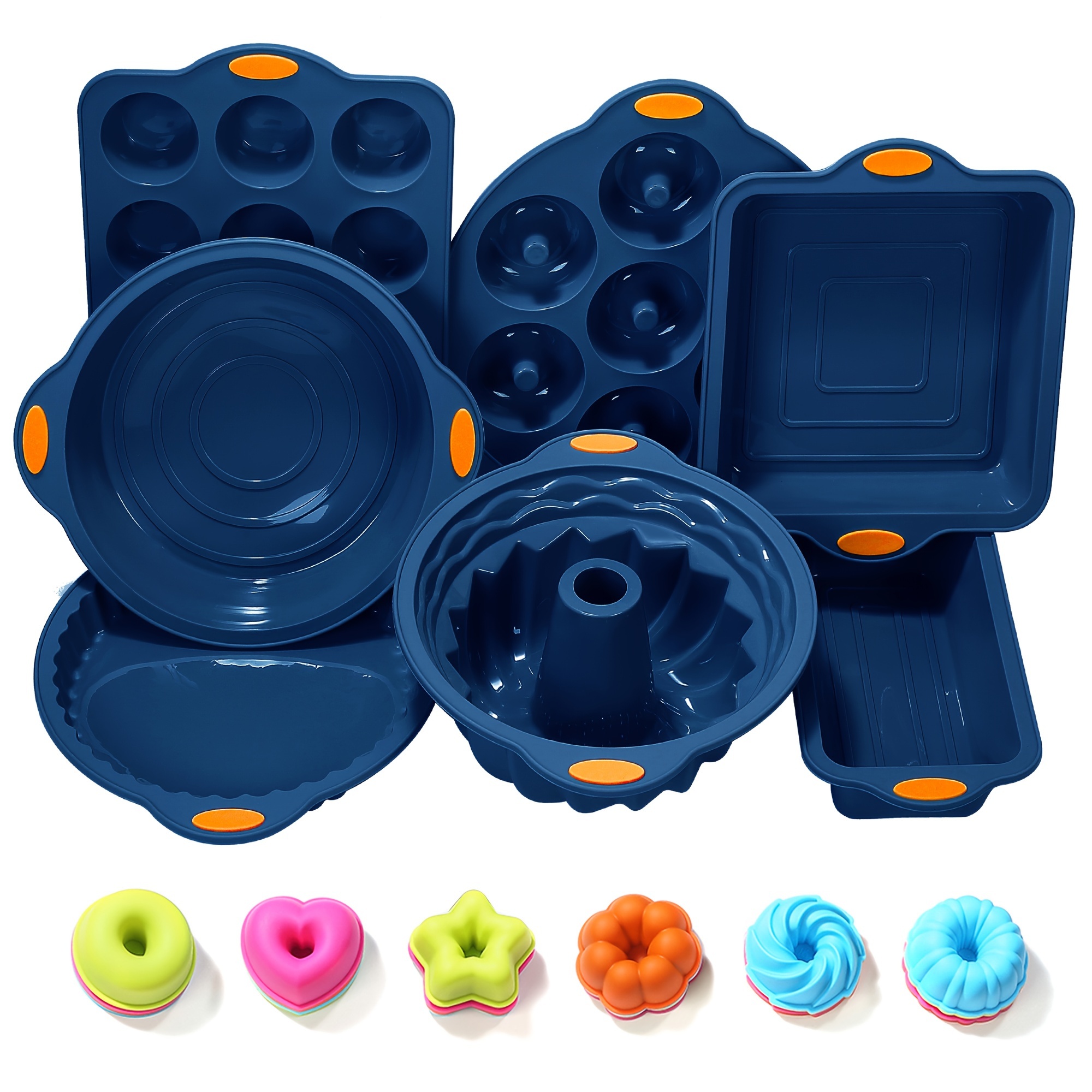 31-Piece Cake Pan Set - Navy Blue