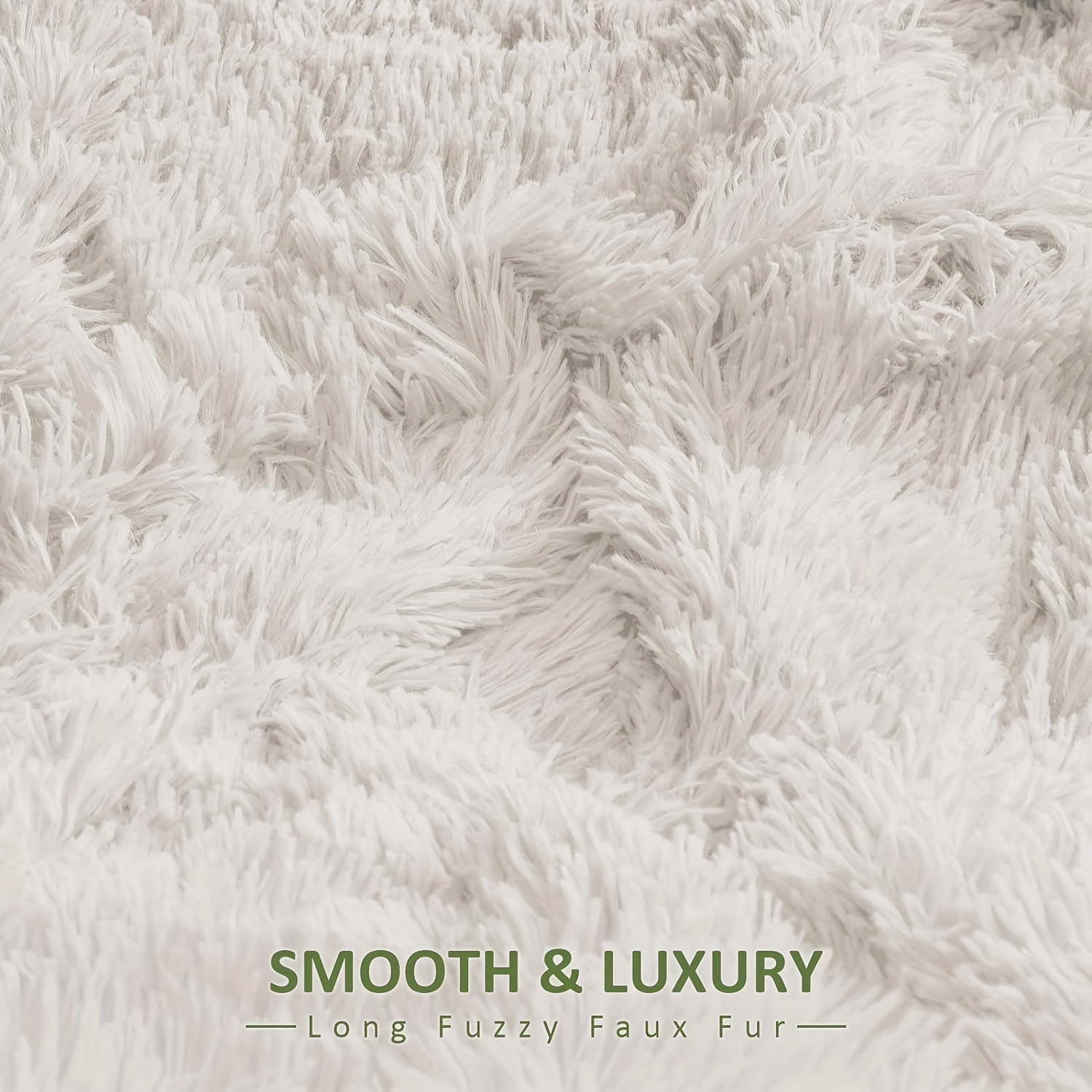 1pcs faux fur throw blankets 50x60 inches 127 152cm soft fuzzy plush sherpa blankets for sofa couch and bed long hair blanket cream details 5