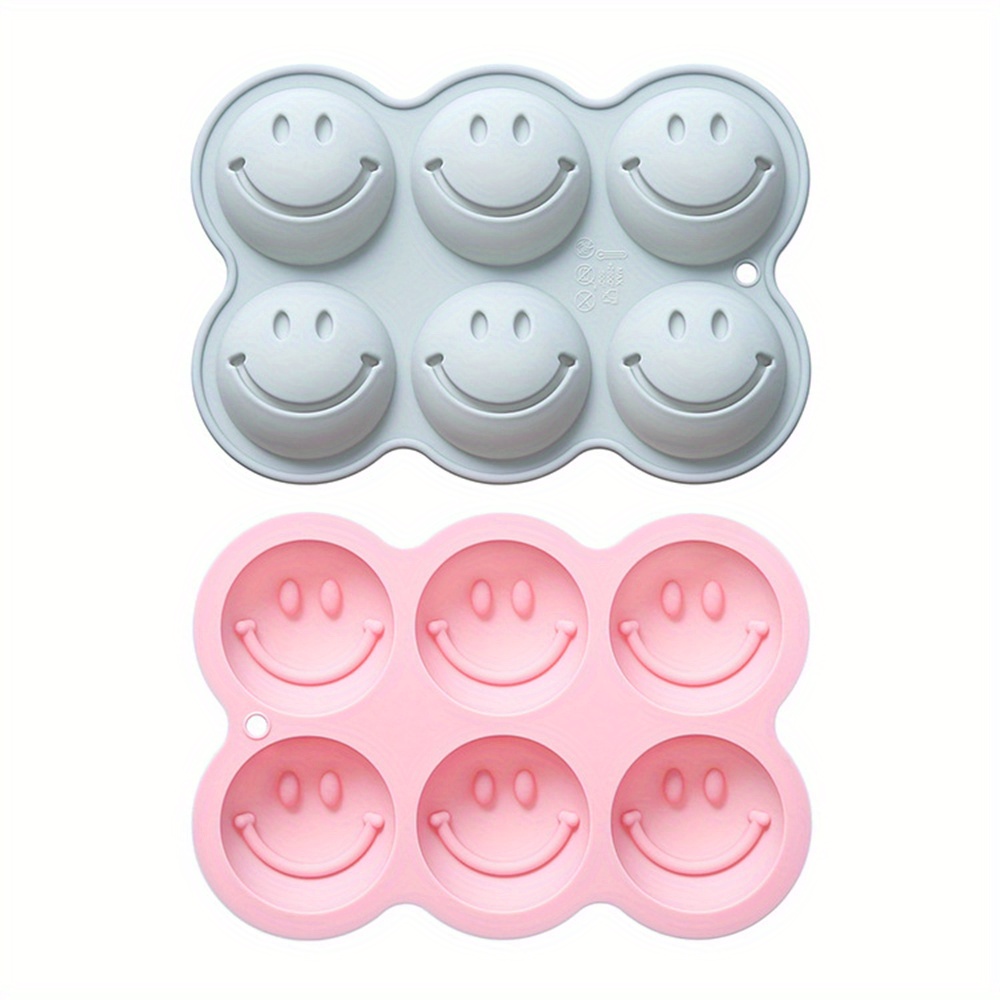 6 cavity silicone smile face baking mold for cakes chocolates candies non stick oven safe easter novelty cake pan flexible oval shaped mold for creative dessert making pack of 1 details 7