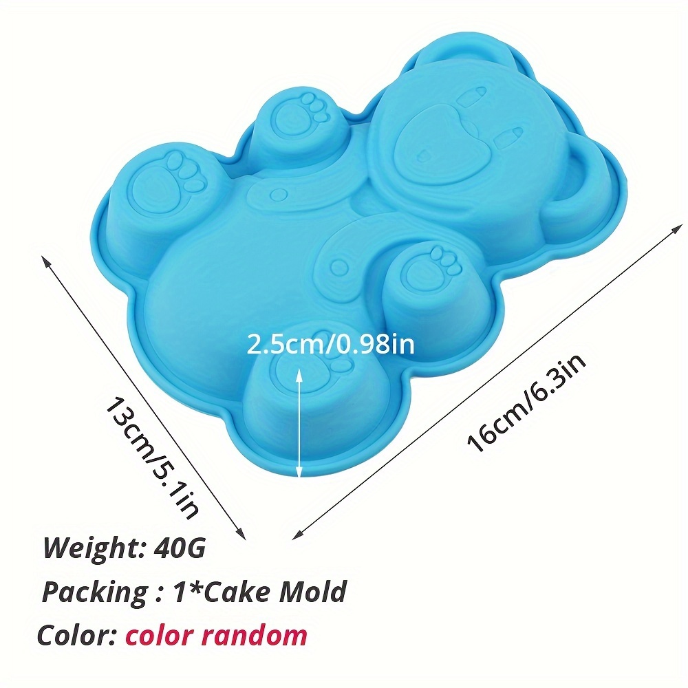 1pc silicone bear cake mold easy to   resistant and oven safe bakeware for holiday celebrations baking tools details 4