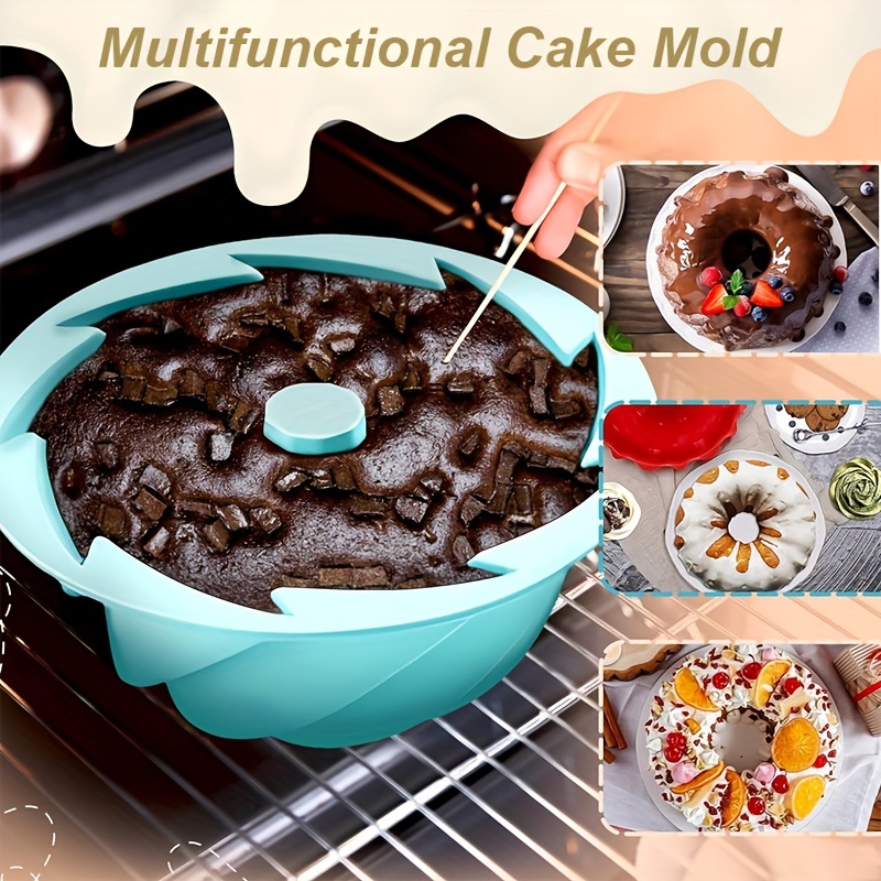 non stick silicone spiral cake mold perfect for birthday parties   baking details 3