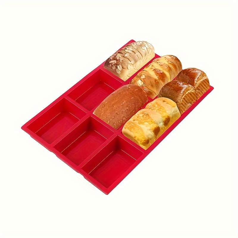 1pc mini loaf pan 12 2x8 3 9 cavity silicone baking mold for mini loaf cake and bread meatloaf cornbread brownie muffin rectangle soap details 0