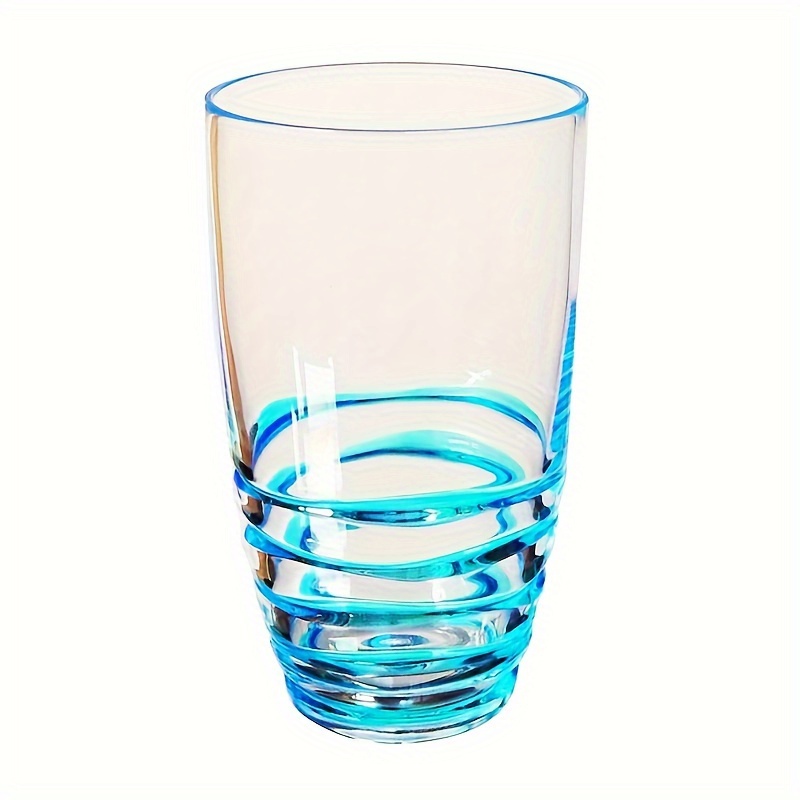 swirl acrylic glasses drinking set of 4 20oz plastic drinking glasses bpa free cocktail glasses drinkware set   plastic water tumblers details 0