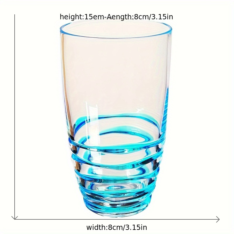 swirl acrylic glasses drinking set of 4 20oz plastic drinking glasses bpa free cocktail glasses drinkware set   plastic water tumblers details 2