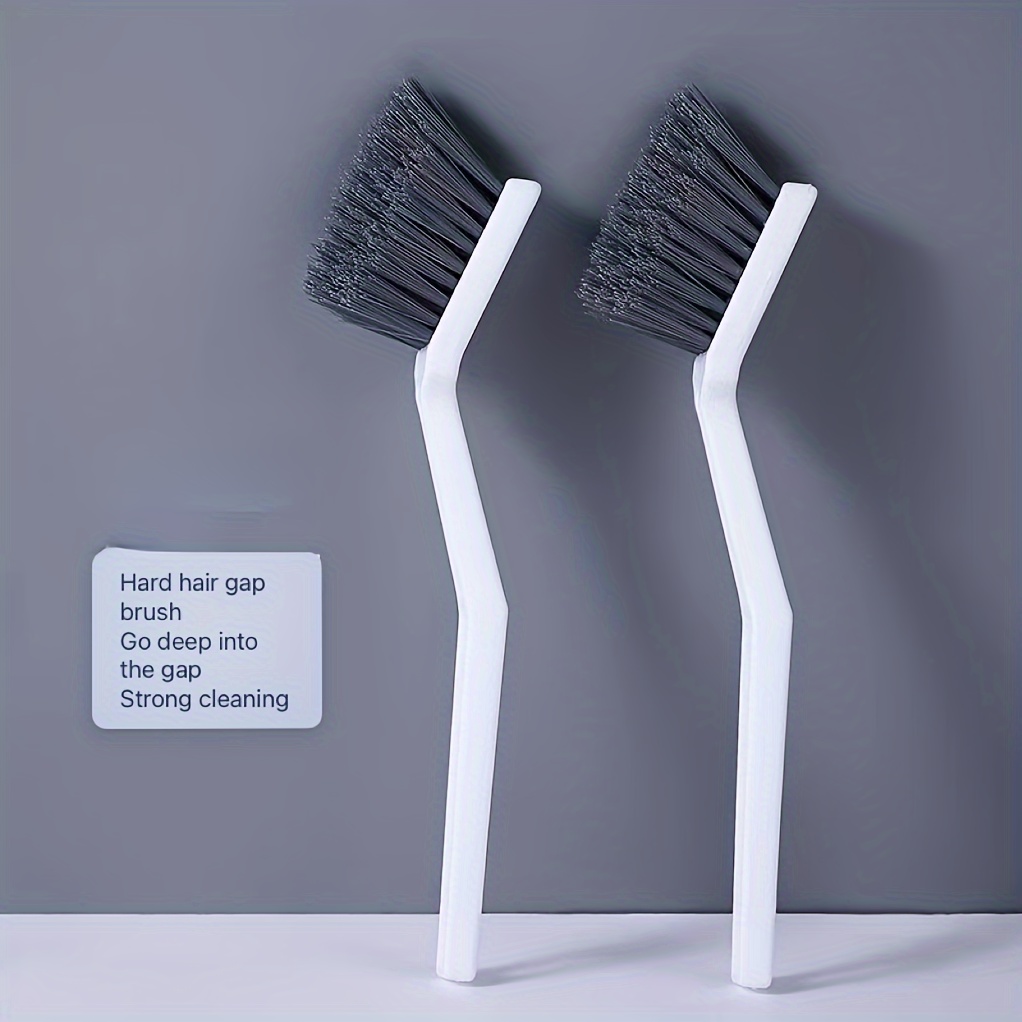 multi purpose crevice cleaning brush with hanging loop ideal for bathroom tiles toilet corners window sills details 3