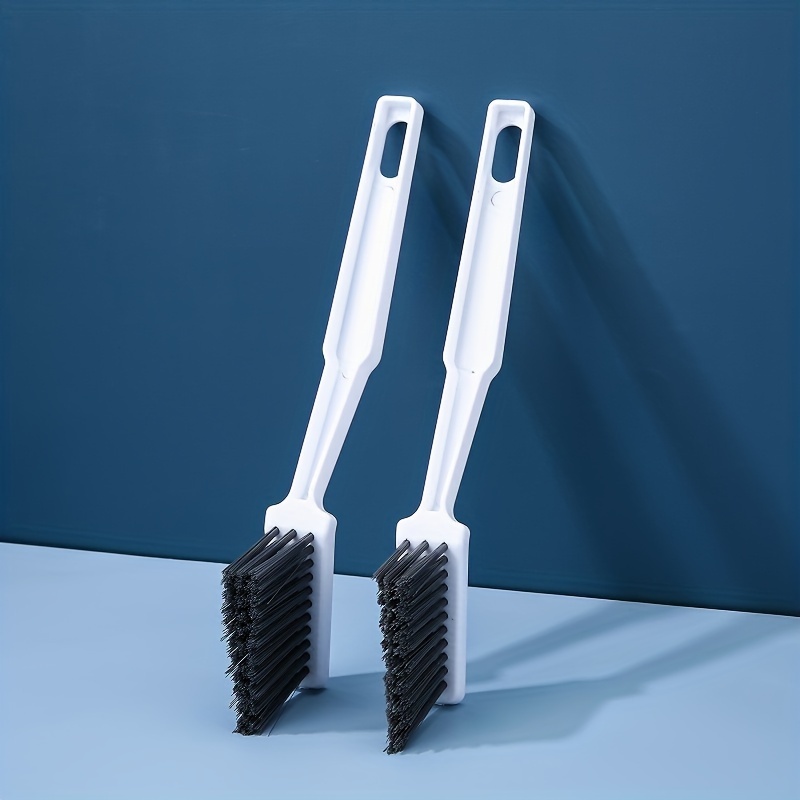 multi purpose crevice cleaning brush with hanging loop ideal for bathroom tiles toilet corners window sills details 10