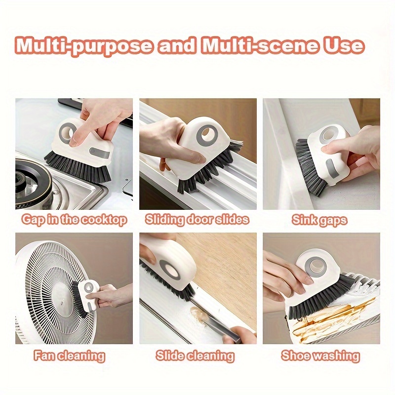 1pc cleaning brush window rail cleaning tool 2 in 1   cleaning brush multi functional bristle crevice cleaning brush for sliding door tracks window sills window   details 4