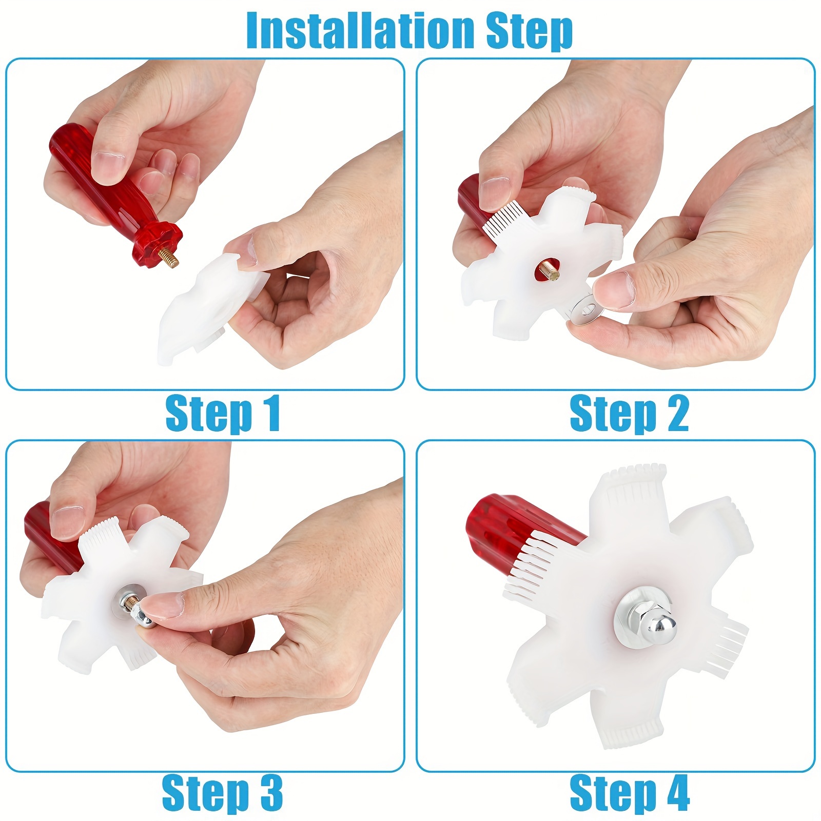 1 set air conditioner fin comb radiator condenser fin straightener comb cleaner brush repair tool details 1