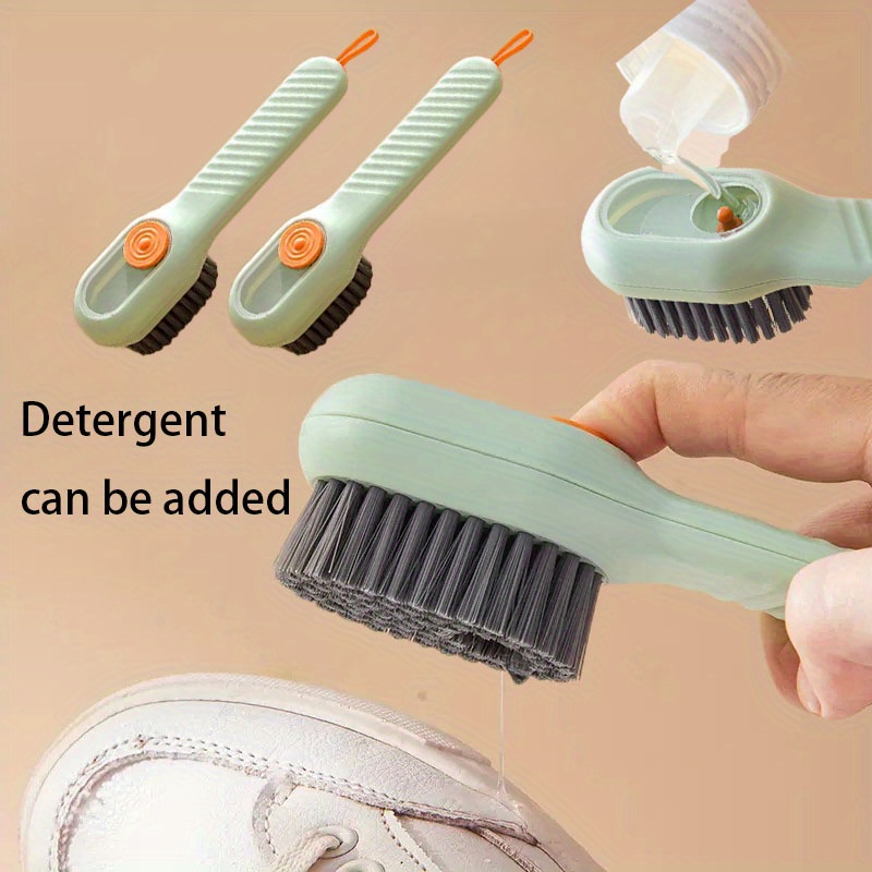 brush with cleaning agent multi function brush pressing liquid can wash shoes wash clothes brush things soft hair laundry cleaning brush convenient soft brush details 1