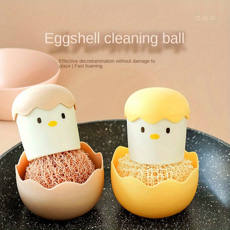 4pcs cleaning balls that do not shed silk kitchen dishwashing brushes household dishwashing brushes with handles cute cleaning balls details 1